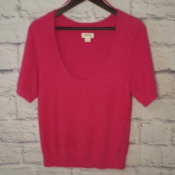 Pink and Fuzzy Fitted Top - Picture 1 of 3